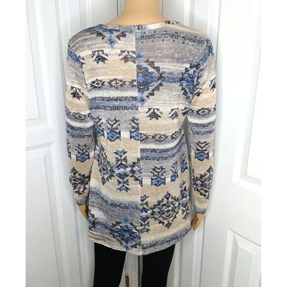 Jody California Womens Small Aztec Tunic Soft Lightweight Made in USA Top Blouse - Picture 4 of 6